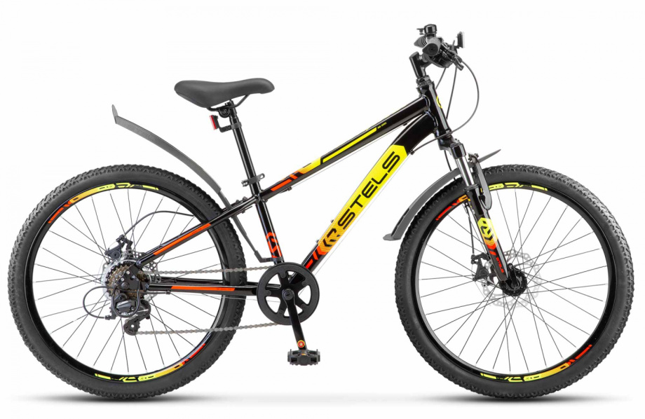Велосипед Stels Navigator 400 MD 24″ (черный/желтый)