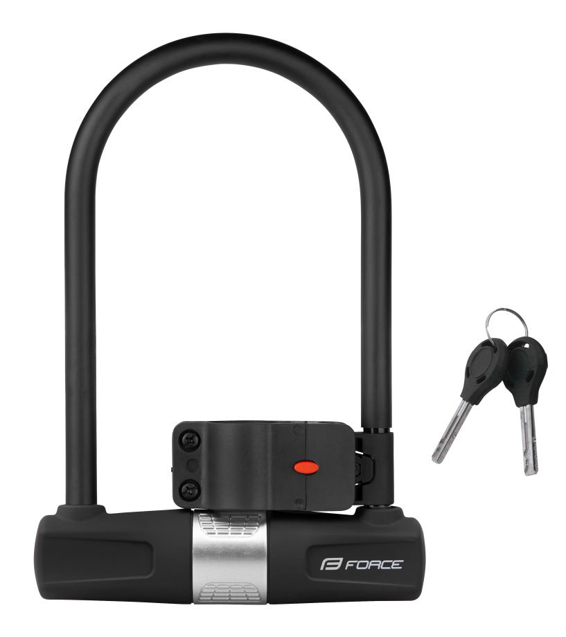 Замок U-lock Force 49141 18,9x11,5 см (с креплением, чёрный)