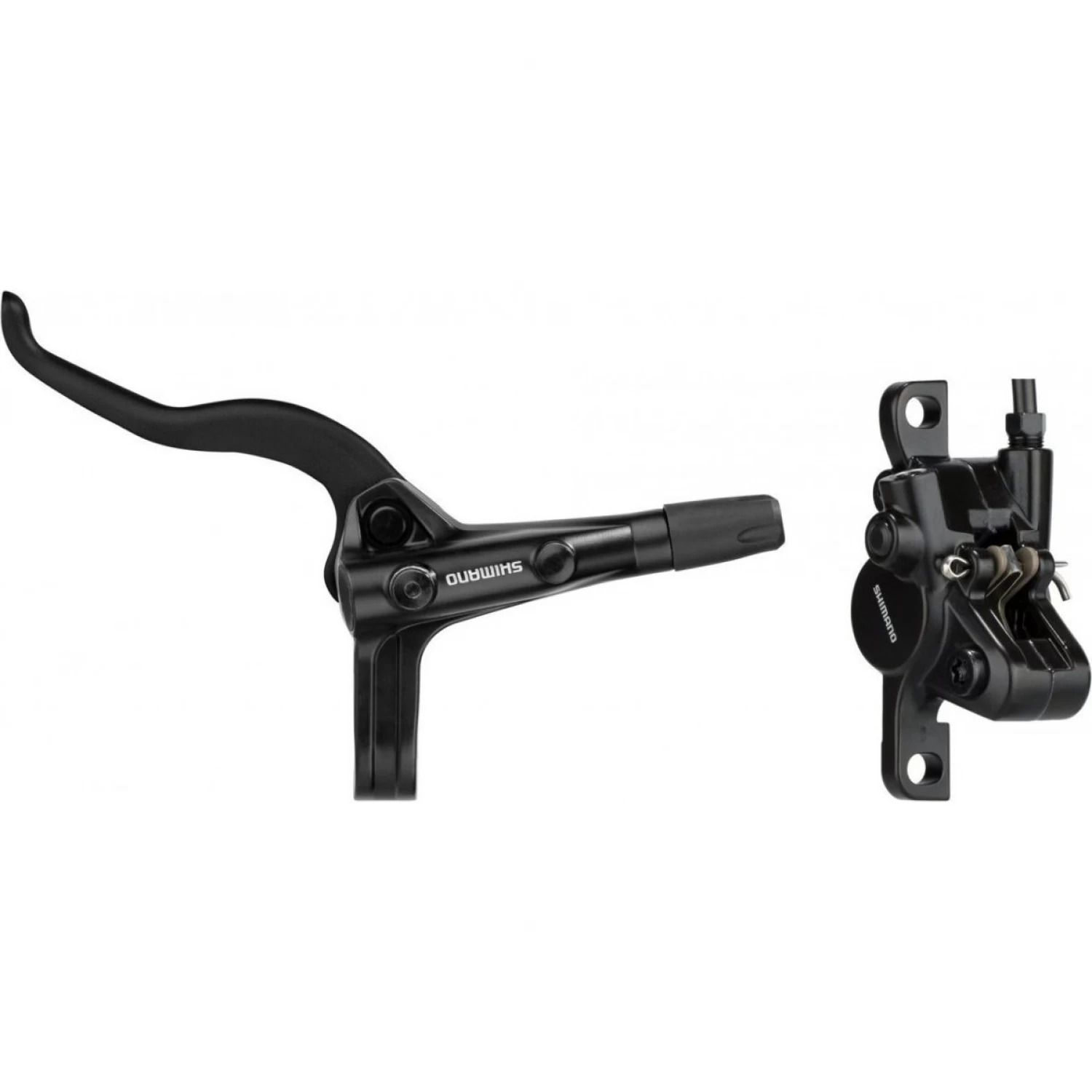 Дисковый гидравлический тормоз Shimano MT400 (задний, комплект)