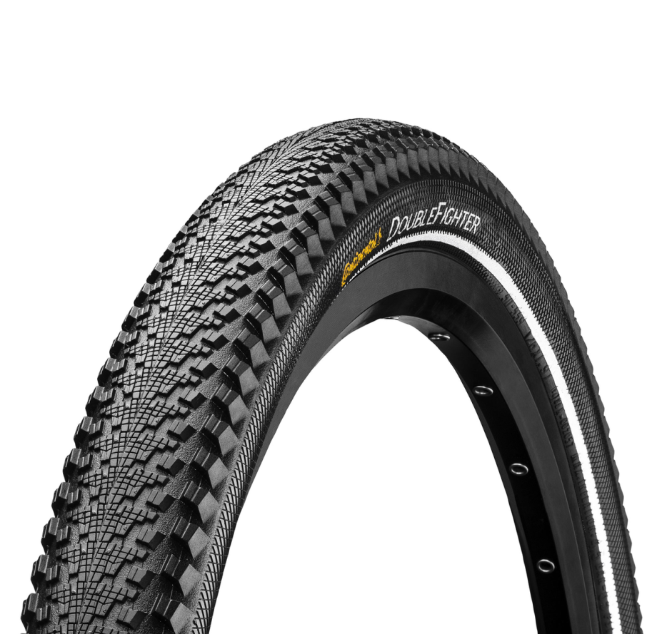 Велосипедная покрышка Continental 700x35C (37-622) DoubleFighter III, 3/180TPI, Black-Reflex