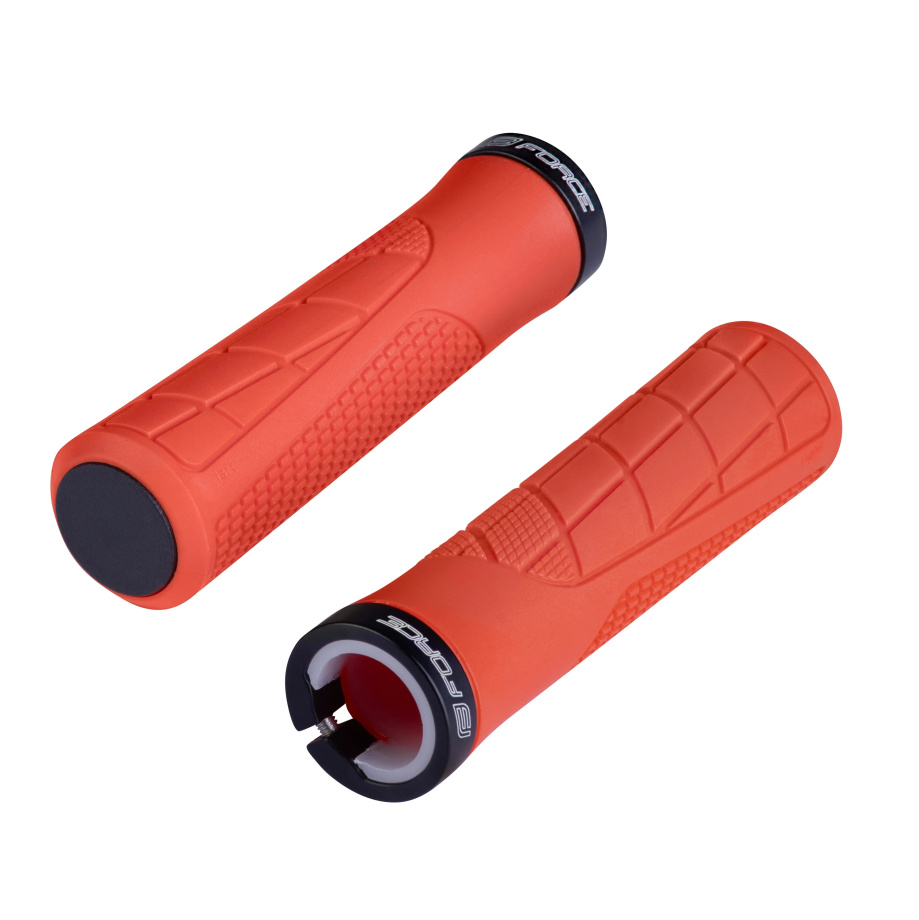 Грипсы Force ORIX (с замком, красные, L-130 мм)