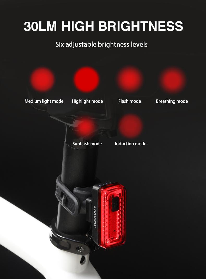 Фонарь задний ADDVIEW LEPUS NANO (чёрный)