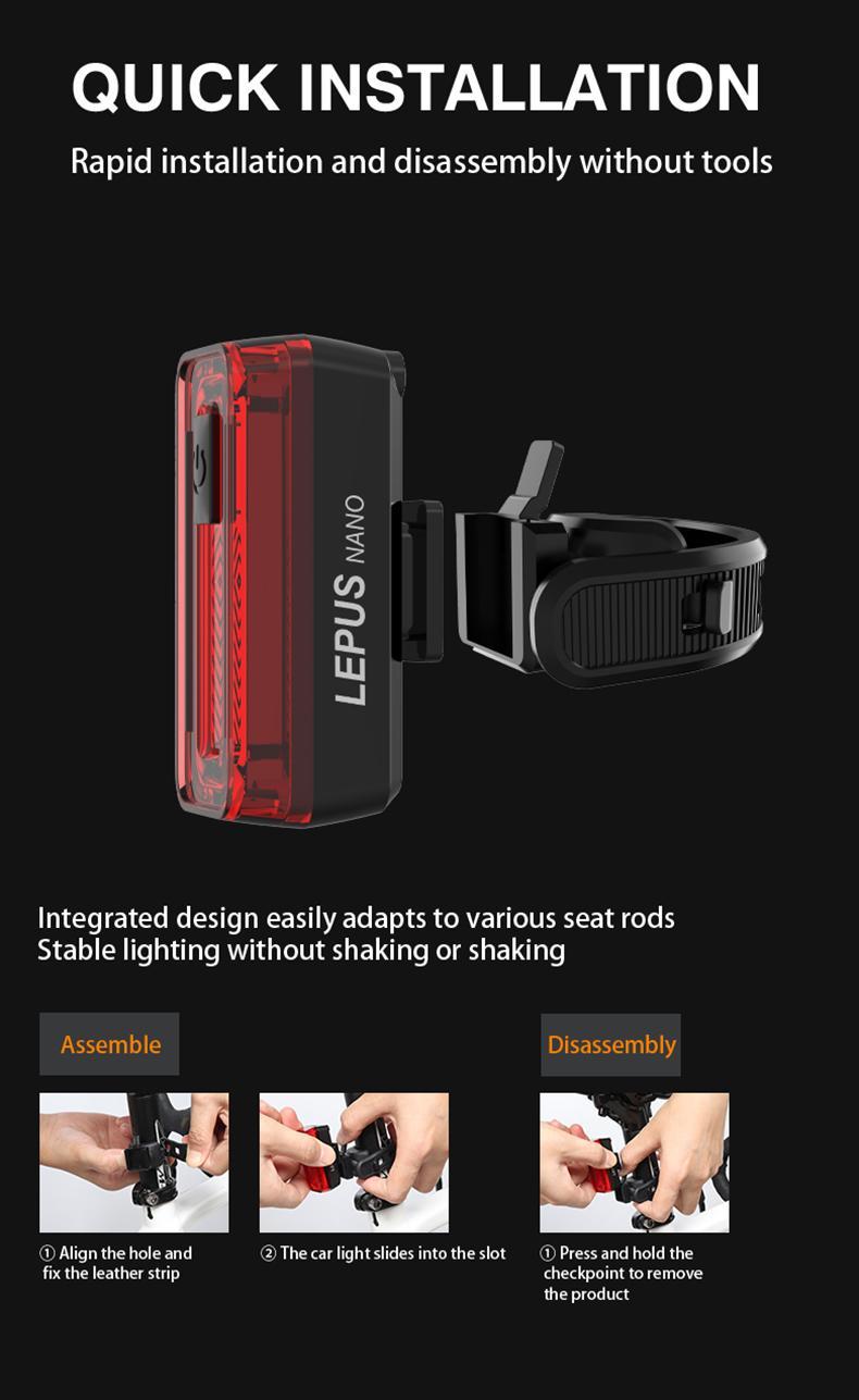 Фонарь задний ADDVIEW LEPUS NANO (чёрный)