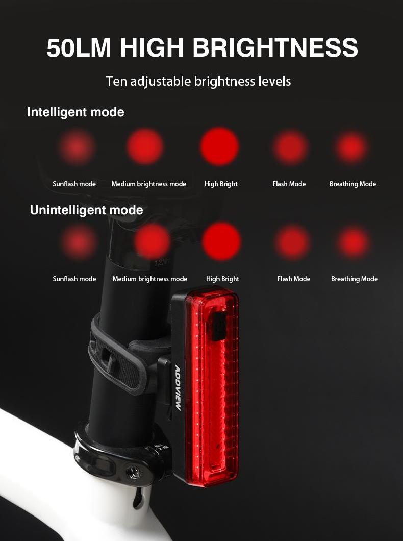 Фонарь задний ADDVIEW LEPUS PRIME (чёрный)