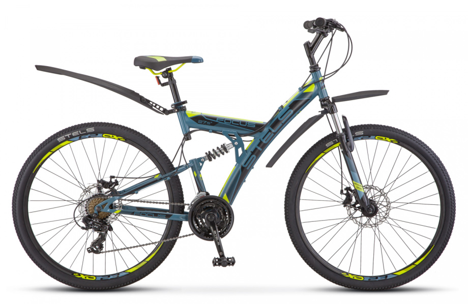 Велосипед Stels Focus MD 27.5" (серый/желтый)