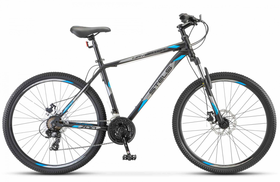 Велосипед Stels Navigator 700 MD 27.5″ (черно-голубой)