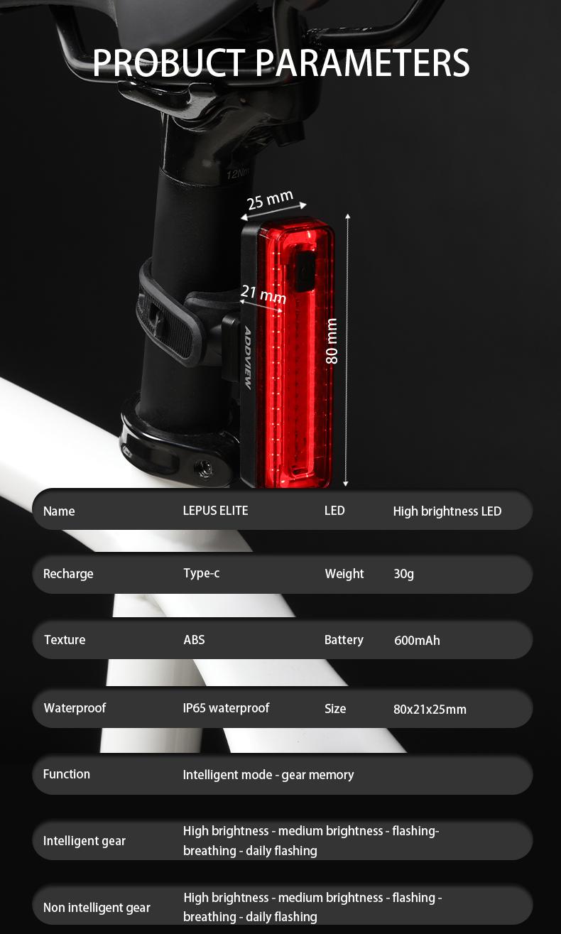 Фонарь задний ADDVIEW LEPUS ELITE (чёрный)