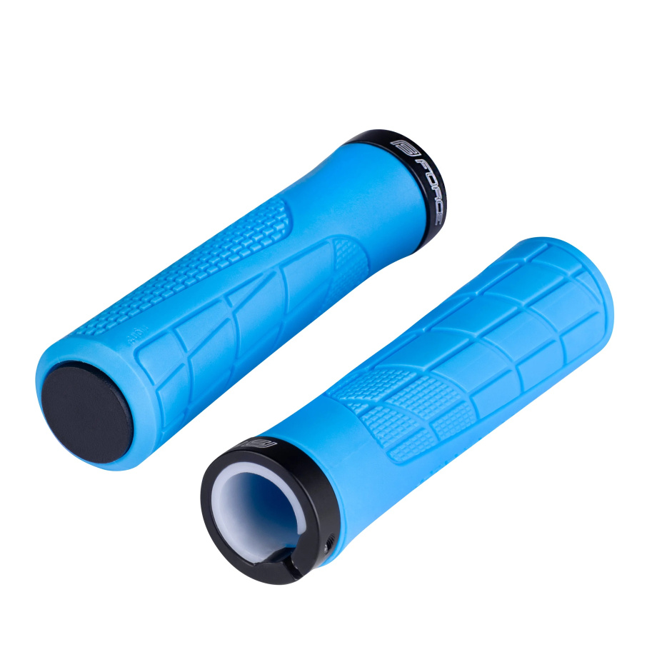 Грипсы Force ORIX (с замком, синие, L-130 мм)