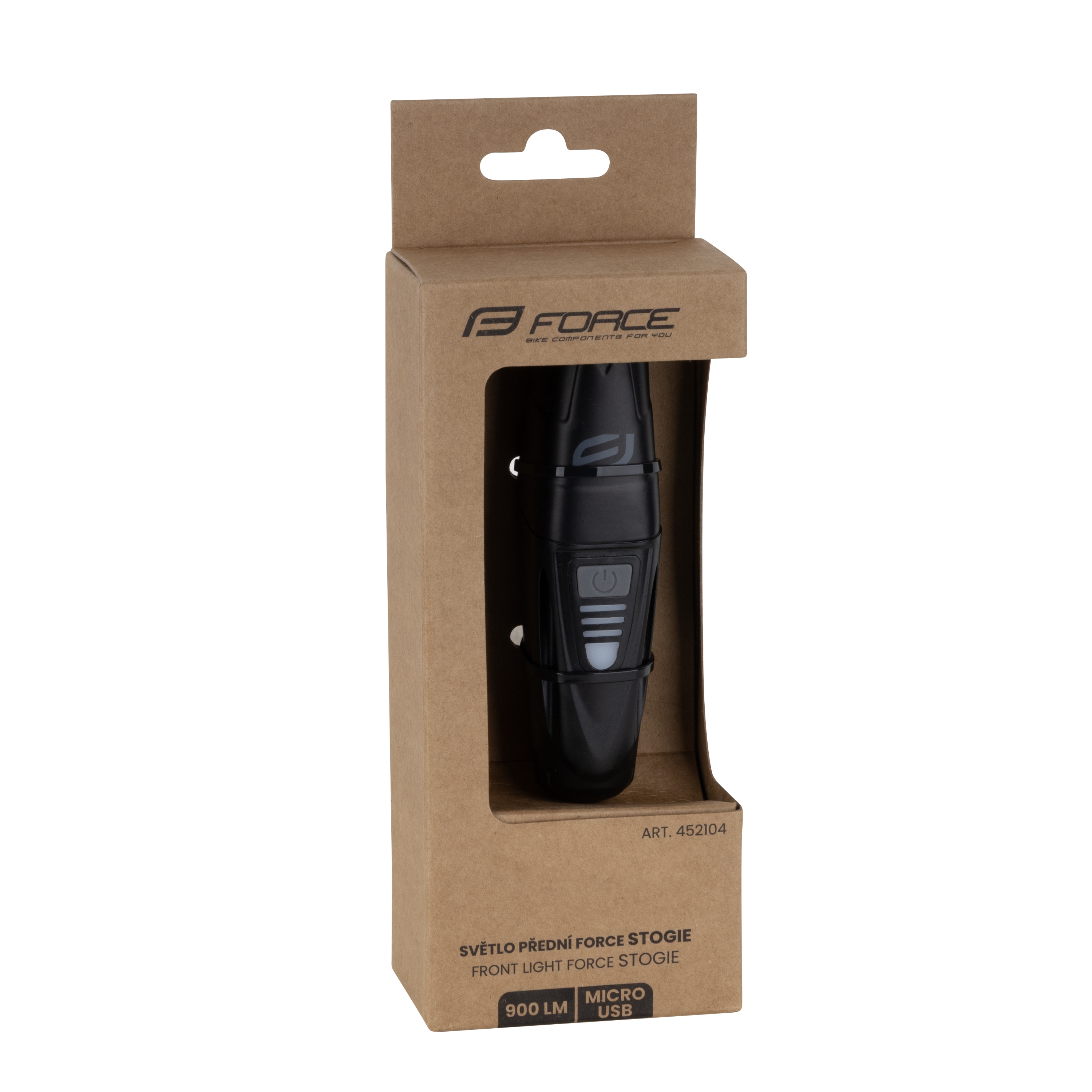 Передний фонарь Force STOGIE 900LM USB (черный)