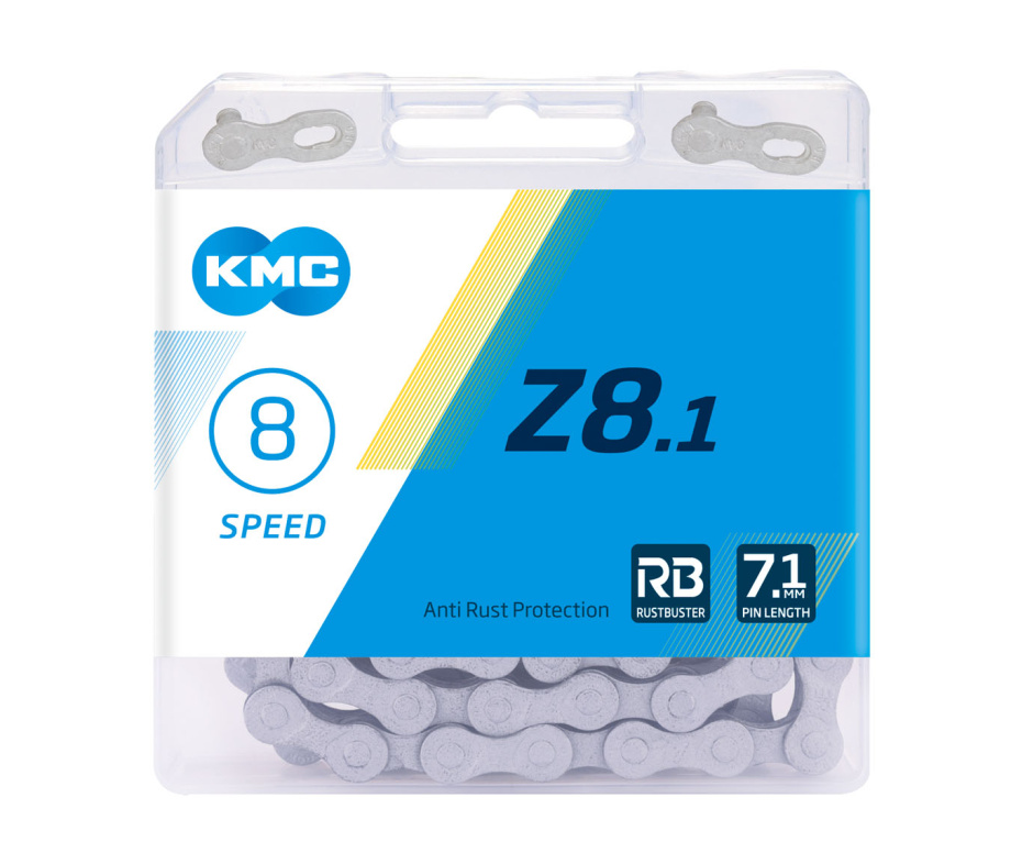 Цепь велосипедная KMC Z8.1 RB (116 звеньев, 8 скоростей)