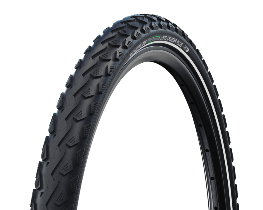 Покрышка Schwalbe Land Cruiser Plus 26x1.75 (47-559), PunctureGuard, Black+Reflex