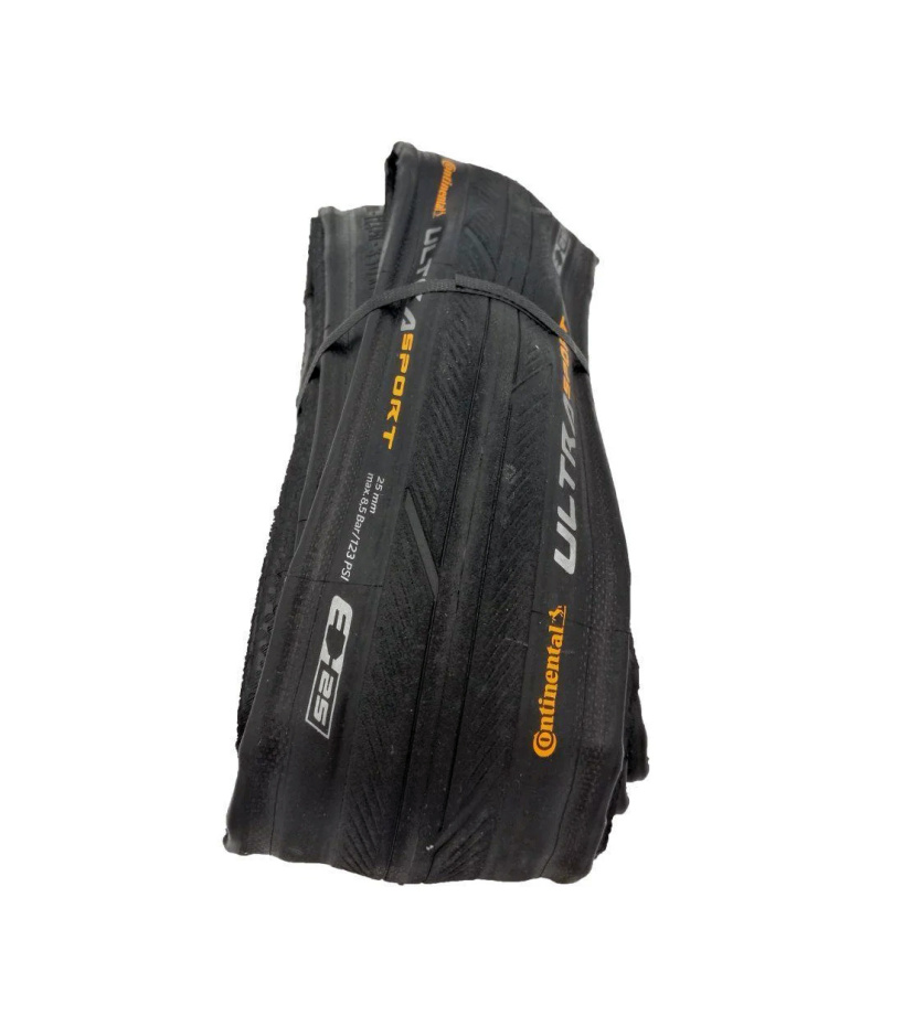Велосипедная покрышка Continental 700x25C (25-622) Ultra Sport III, складная, 3/180TPI, Black