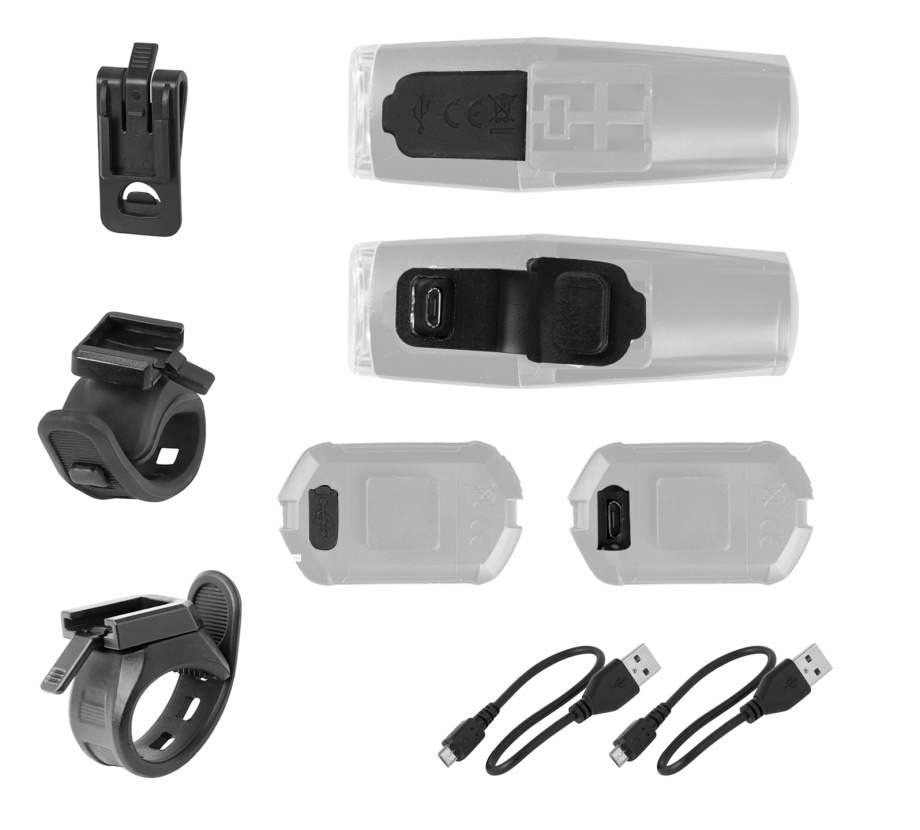 Световой комплект Force VARIO USB (передний + задний фонарь)