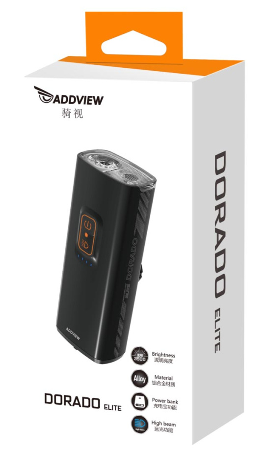 Фонарь передний ADDVIEW DORADO ELITE (чёрный)
