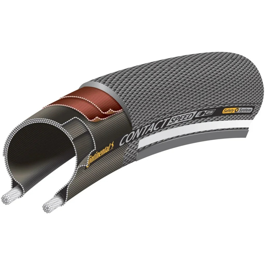 Велосипедная покрышка Continental 700x37C (37-622) CONTACT Speed, Black-Reflex
